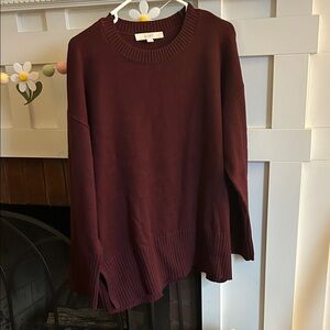 NWOT Loft Large Burgundy Tunic Sweater